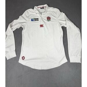 Canterbury England Rugby 2015 World Cup Shirt Womens 12 White Long Sleeve